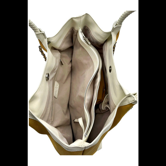 Gunas New York Canvas Double Handle Tote w/ Pouch Ruth Mango - Picture 4 of 4